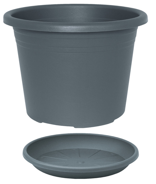 Plastkruka Cylindro Grå Ø25 cm Scan-Pot